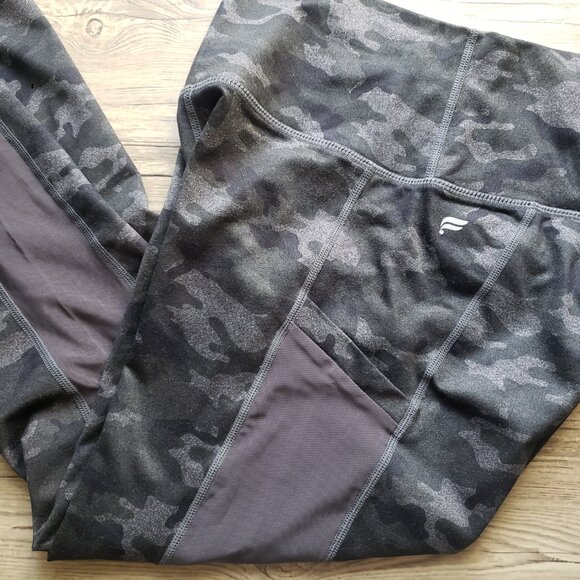 Fabletics Highwaisted Gray Camo Leggings - Picture 14 of 16